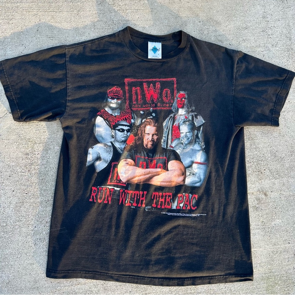 Vintage 1998 Run with the PAC NWO wrestling shirt